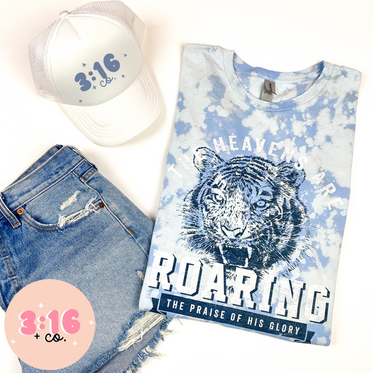 Heavens are Roaring Acid Wash Christian Band Tee image 0