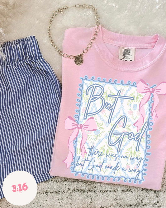 But God – Made a Way Floral Testimony Tee