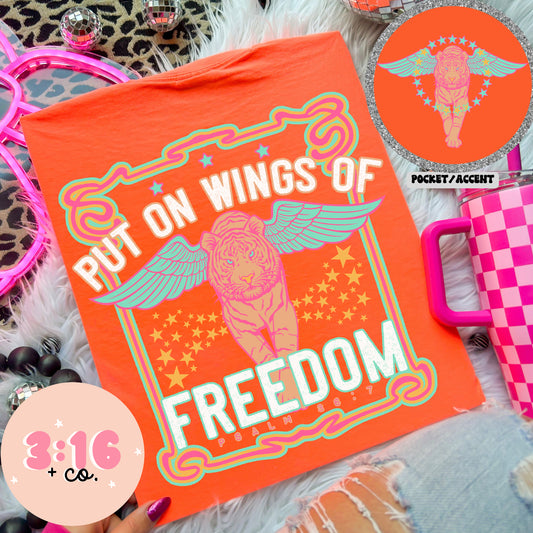 Wings Of Freedom Neon Tee image 0